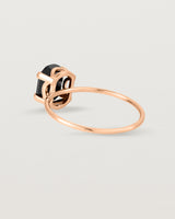 Back view of the Fei Ring | Black Spinel in Rose Gold.