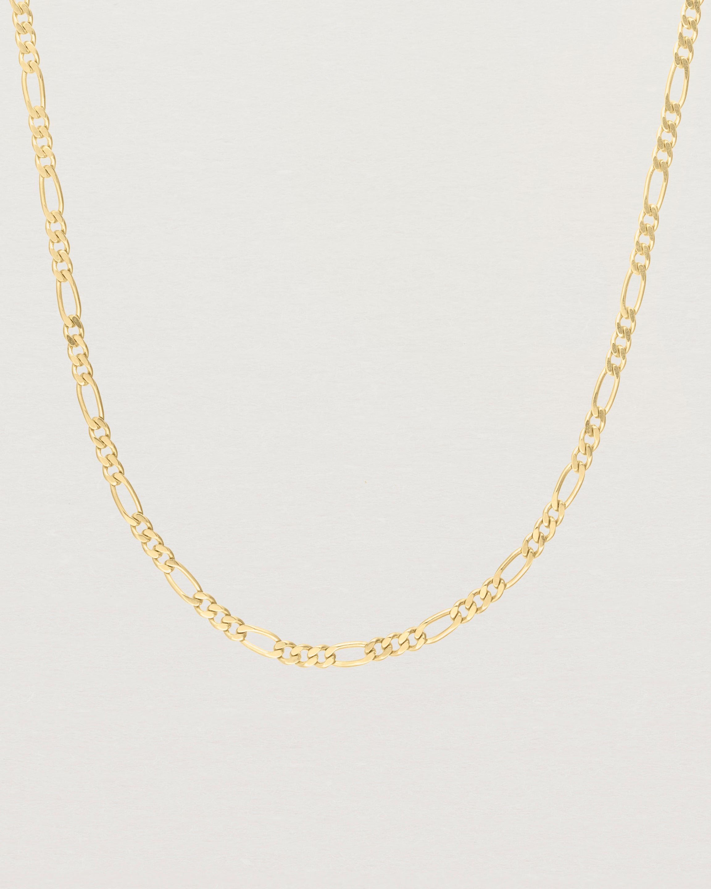 Gold 3mm Figaro Chain Necklace For Women or Men - Boutique Wear RENN