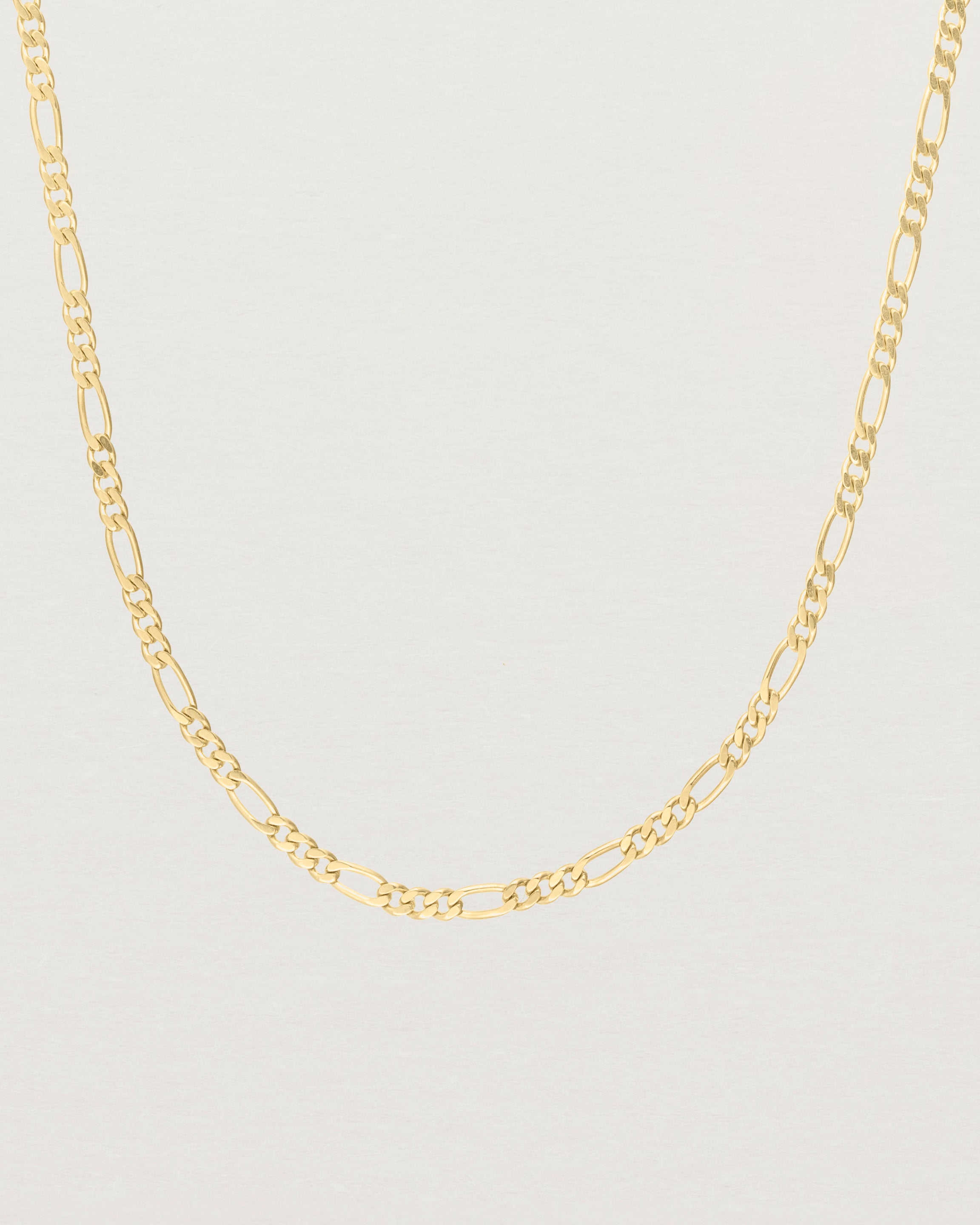 The Figaro Chain Necklace | Bold in Yellow Gold.