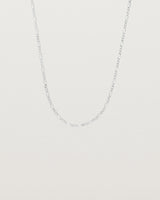 Front view of the Figaro Chain Necklace | Bold in Sterling Silver.