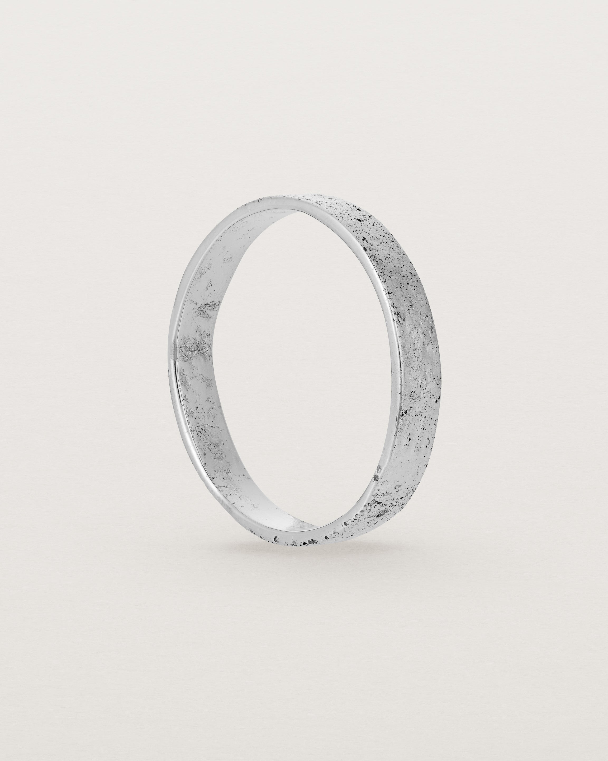 Standing view of the the Naum Stacking Ring | Fine in Sterling Silver. 