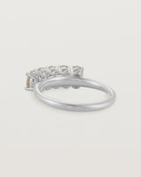 Back view of the Fiore Wrap Ring | Green Amethyst | White Gold.