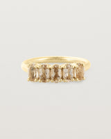 Front view of the Fiore Wrap Ring | Savannah Sunstone | Yellow Gold.