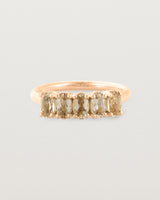 Front view of the Fiore Wrap Ring | Savannah Sunstone | Rose Gold.
