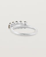 Back view of the Fiore Wrap Ring | Smokey Quartz | White Gold.
