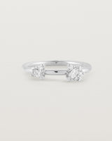 Front view of the Freya Cluster Ring | Diamonds in White Gold.