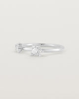 Angled view of the Freya Cluster Ring | Diamonds in White Gold.