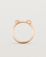 Standing view of the Freya Cluster Ring | Diamonds in Rose Gold.
