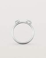 Standing view of the Freya Cluster Ring | Diamonds in White Gold.