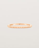 Front view of the Dotted Stacking Ring in Rose Gold. 