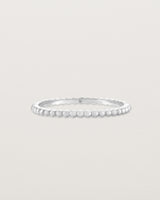 Front view of the Dotted Stacking Ring in Sterling Silver.