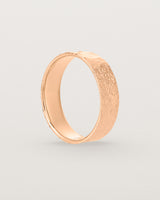 The Naum Stacking Ring | Heavy in Rose Gold standing.