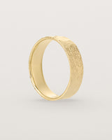 The Naum Stacking Ring | Heavy in Yellow Gold standing.