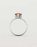 Back view of the Hexagon Ring | Smokey Quartz in Sterling Silver.