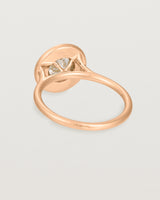 Back view of the Imogen Halo Ring | Laboratory Grown Diamonds in Rose Gold.