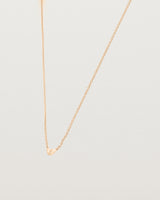 Angled view of the Jia Necklace in Rose Gold.