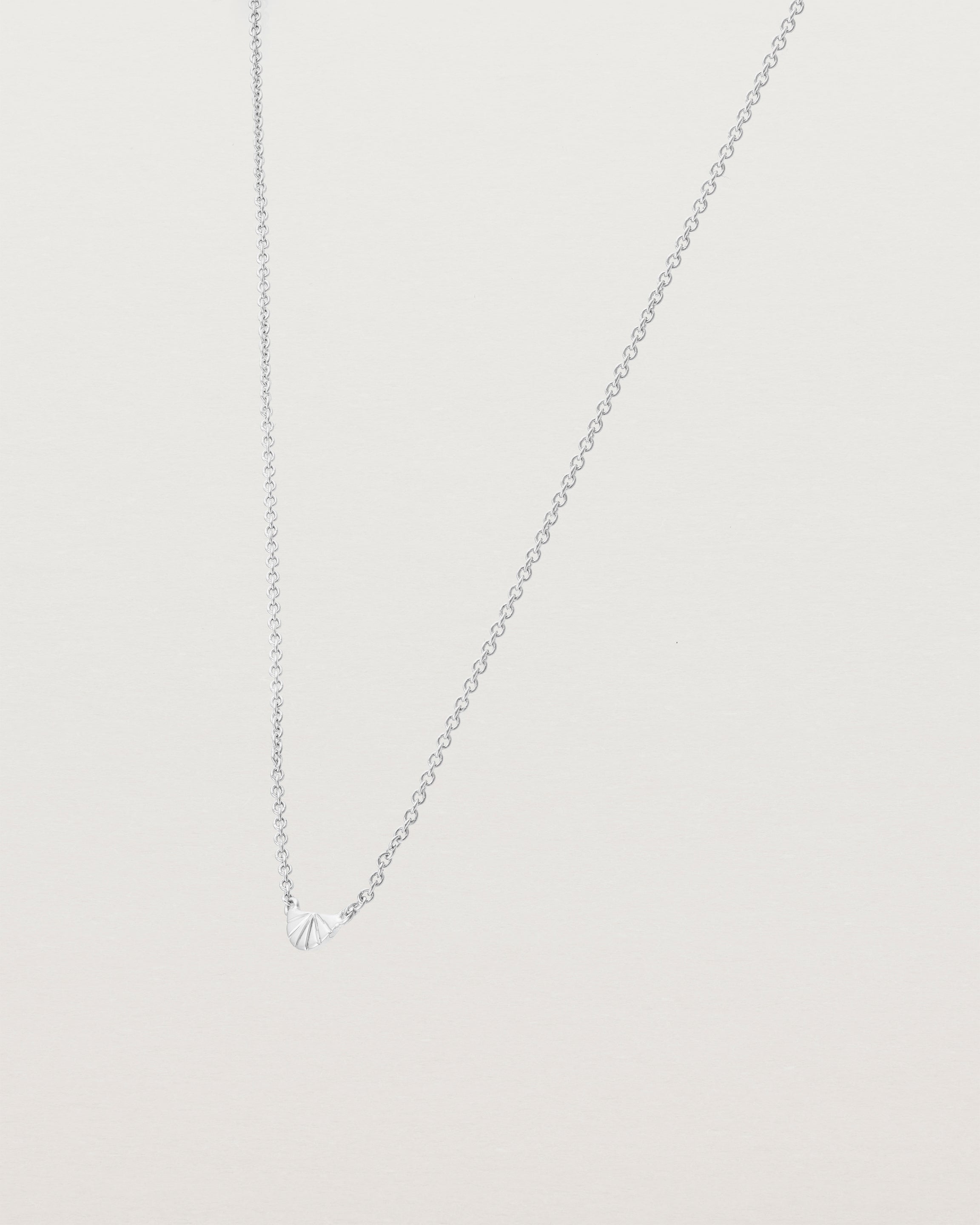 Angled view of the Jia Necklace in Sterling Silver.