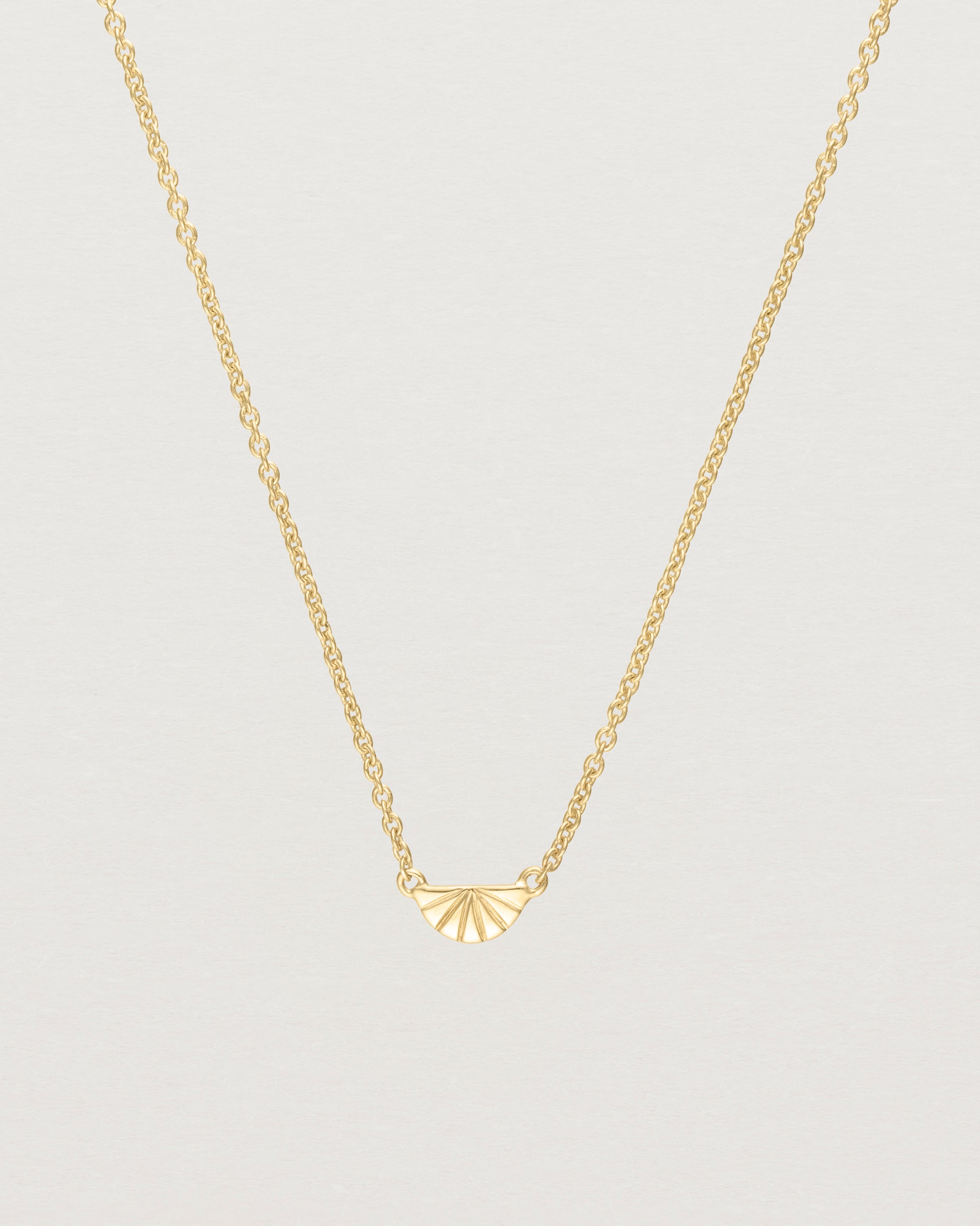 Close up of the Jia Necklace in Yellow Gold.