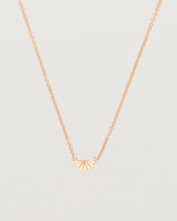 Close up of the Jia Necklace in Rose Gold.