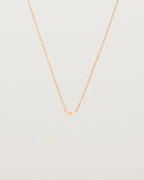 Front view of the Jia Necklace in Rose Gold.