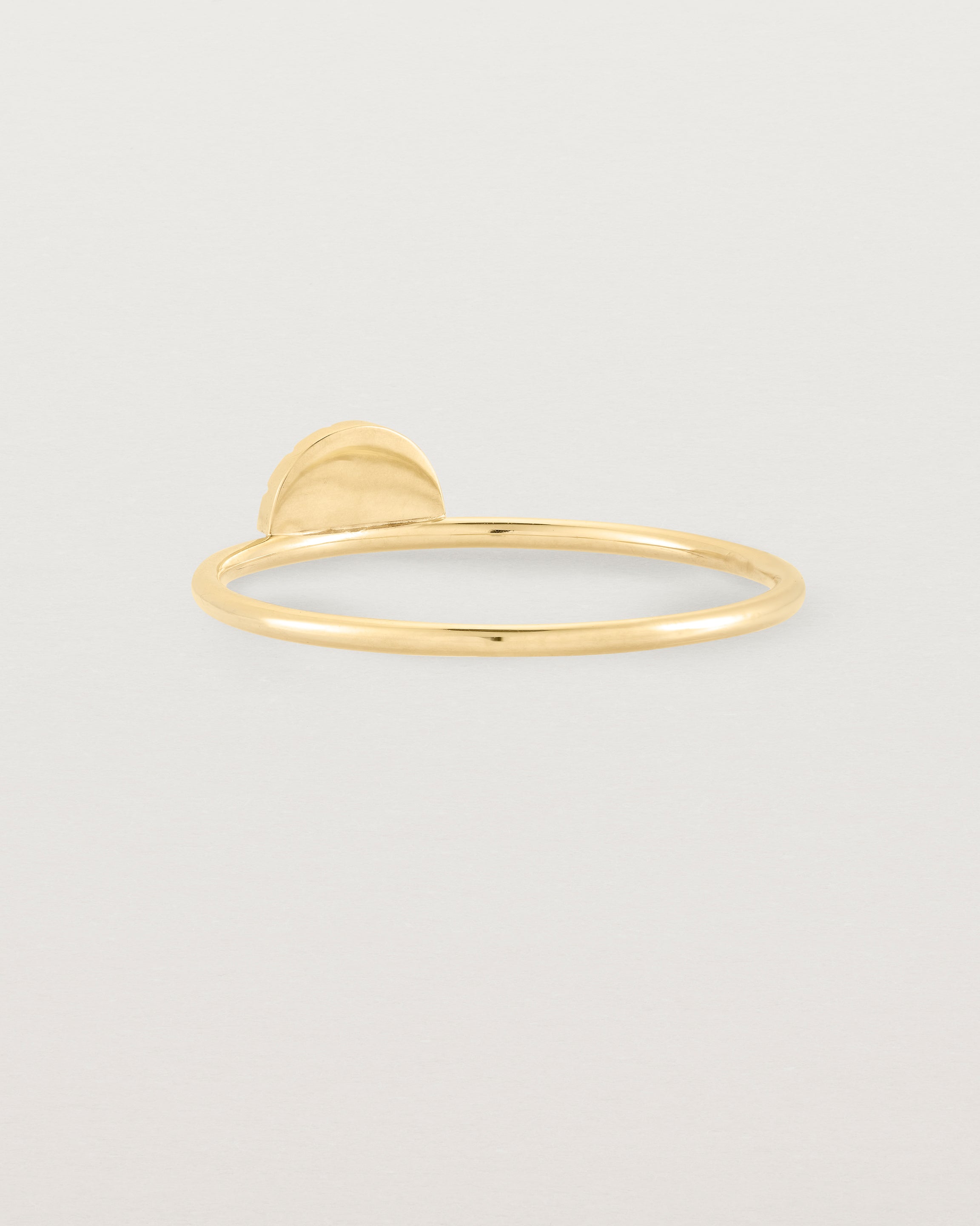 Back view of the Jia Ring in Yellow Gold.