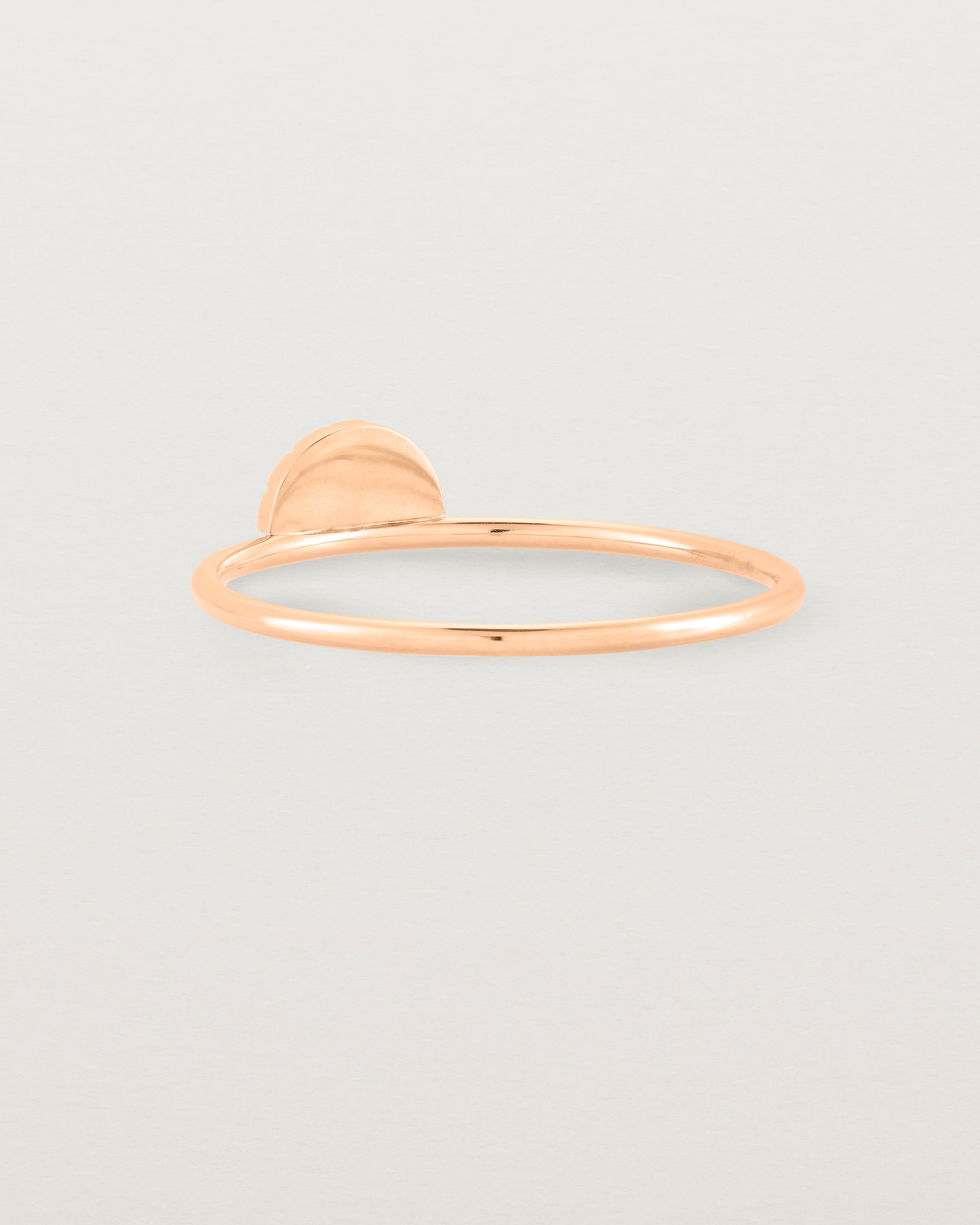 Back view of the Jia Ring in Rose Gold.