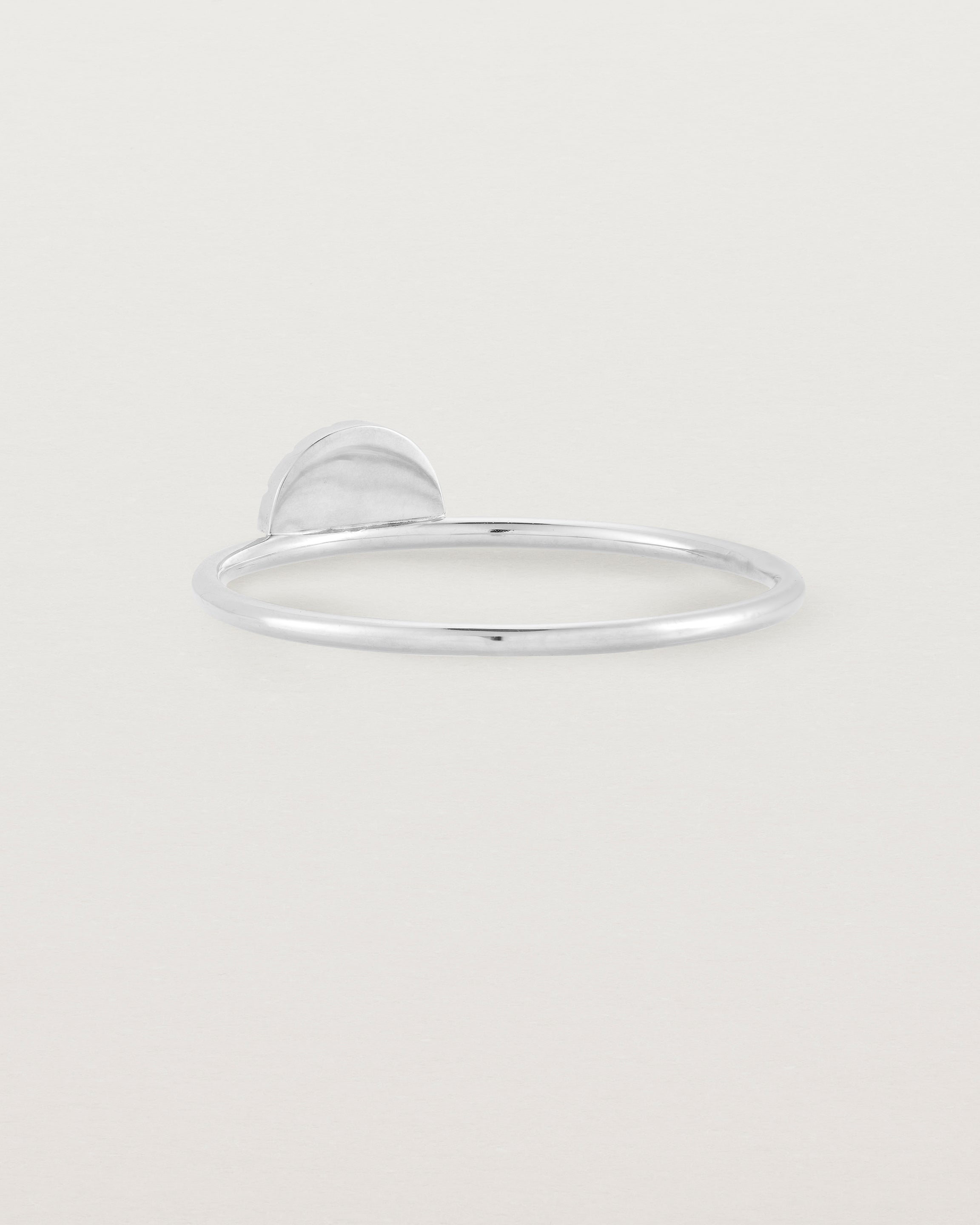 Back view of the Jia Ring in Sterling Silver.