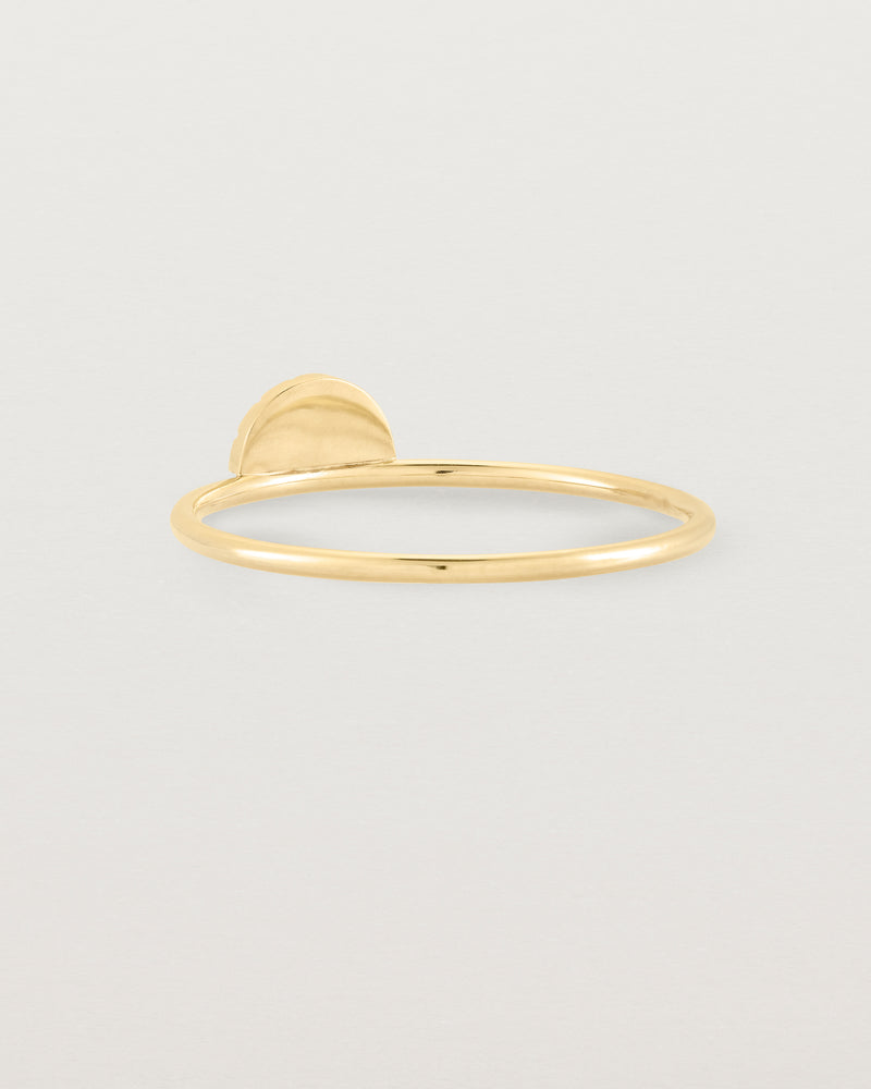 Back view of the Jia Ring in Yellow Gold.
