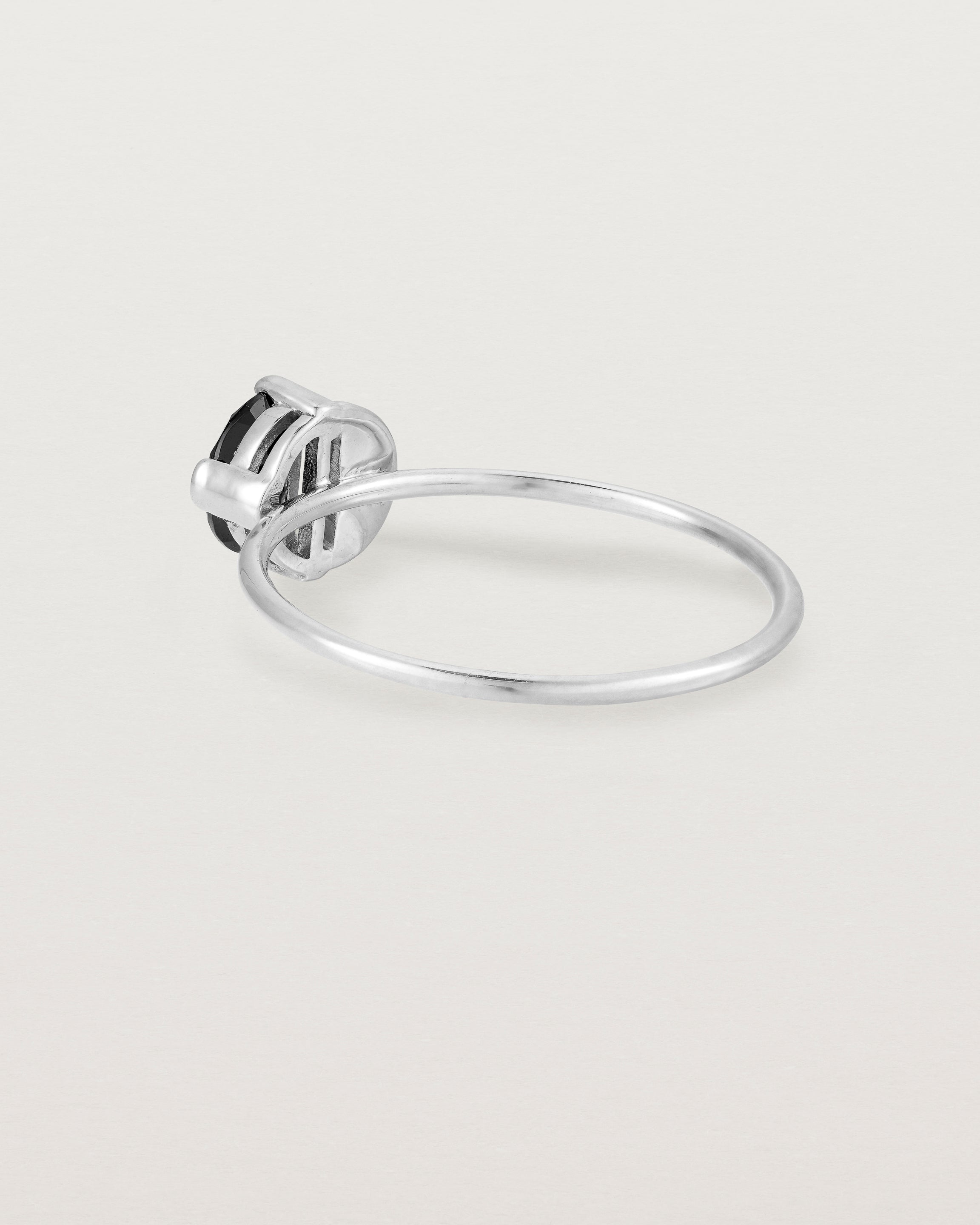 Back view of the Jia Stone Ring | Black Spinel in Sterling Silver.