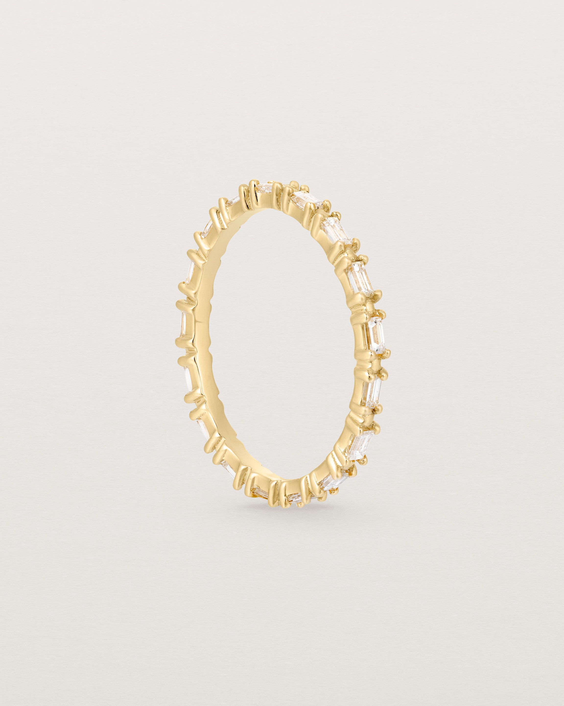 Standing view of the Khyati Ring | Diamonds in Yellow Gold.