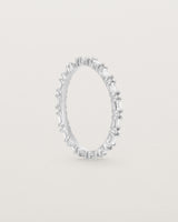 Standing view of the Khyati Ring | Diamonds in White Gold.