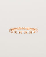 Front view of the Khyati Ring | Diamonds in Rose Gold. 