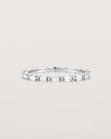 Front view of the Khyati Ring | Diamonds in White Gold. 