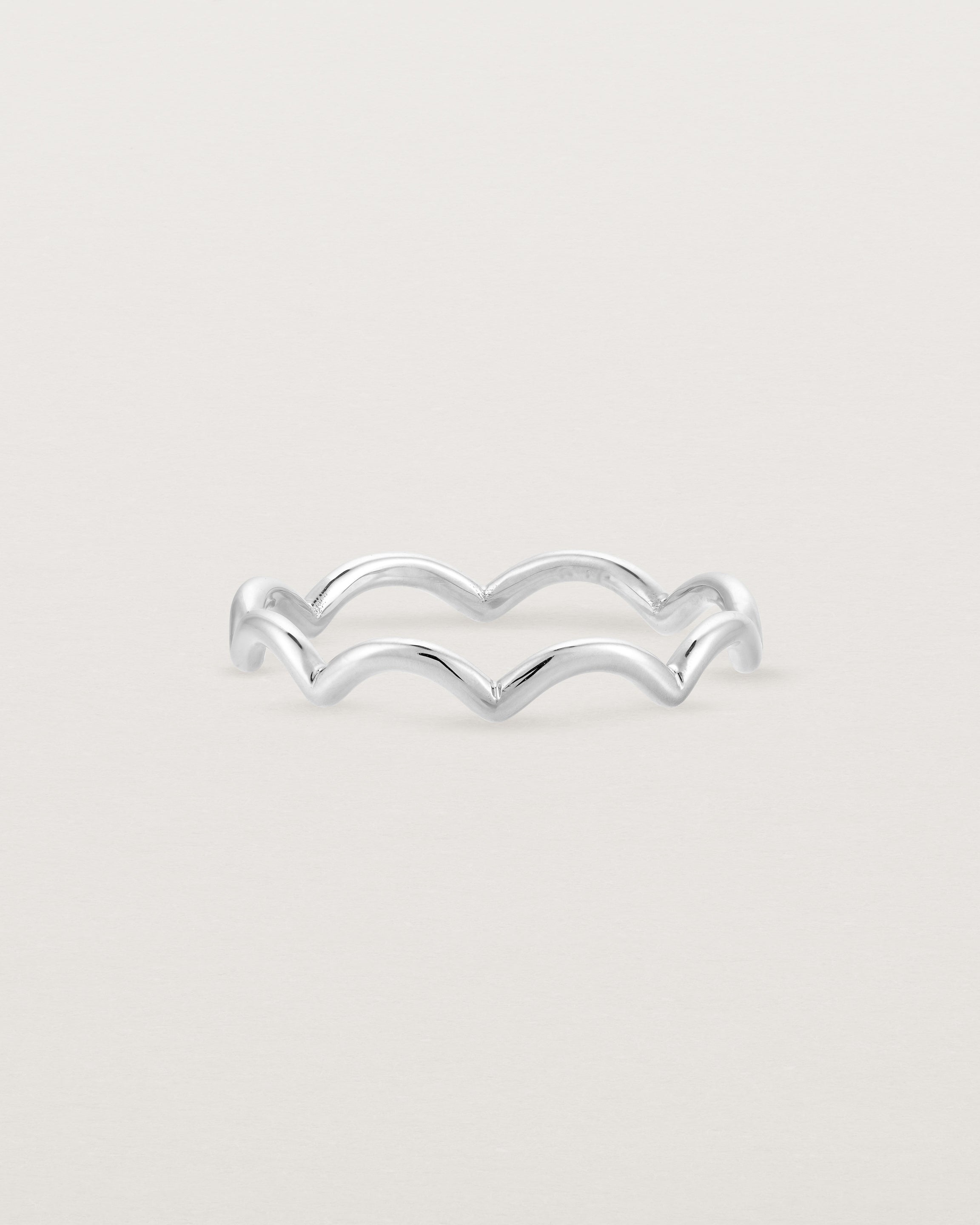 Front view of the Lai Ring in Sterling Silver. 