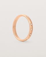 Standing view of the Leilani Ring | Diamonds | Rose Gold. 