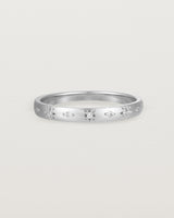 Front view of the Leilani Ring | Diamonds | White Gold. 
