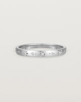 Angled view of the Leilani Ring | Diamonds | White Gold. 