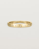 Angled view of the Leilani Ring | Diamonds | Yellow Gold. 