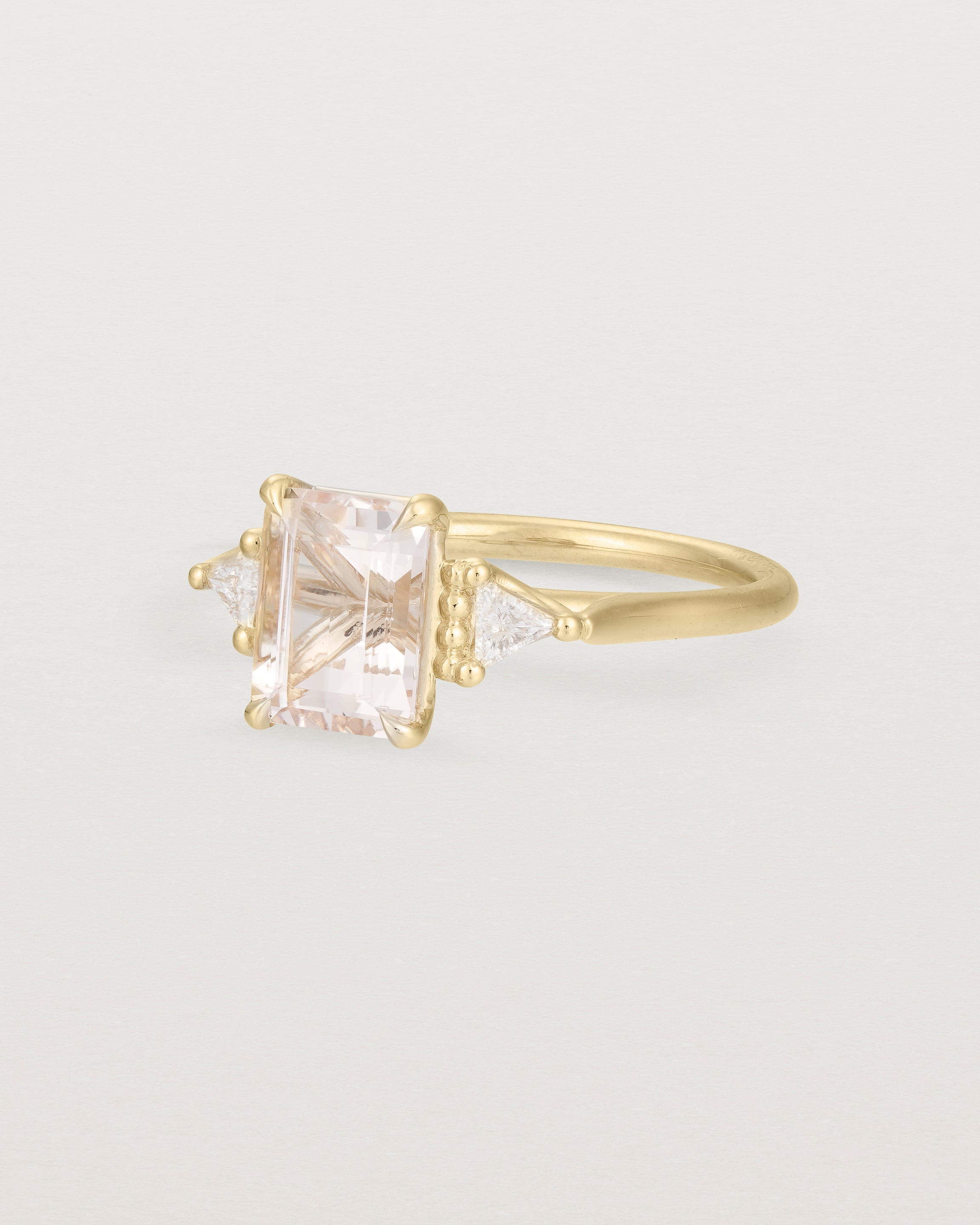 East west shop morganite ring