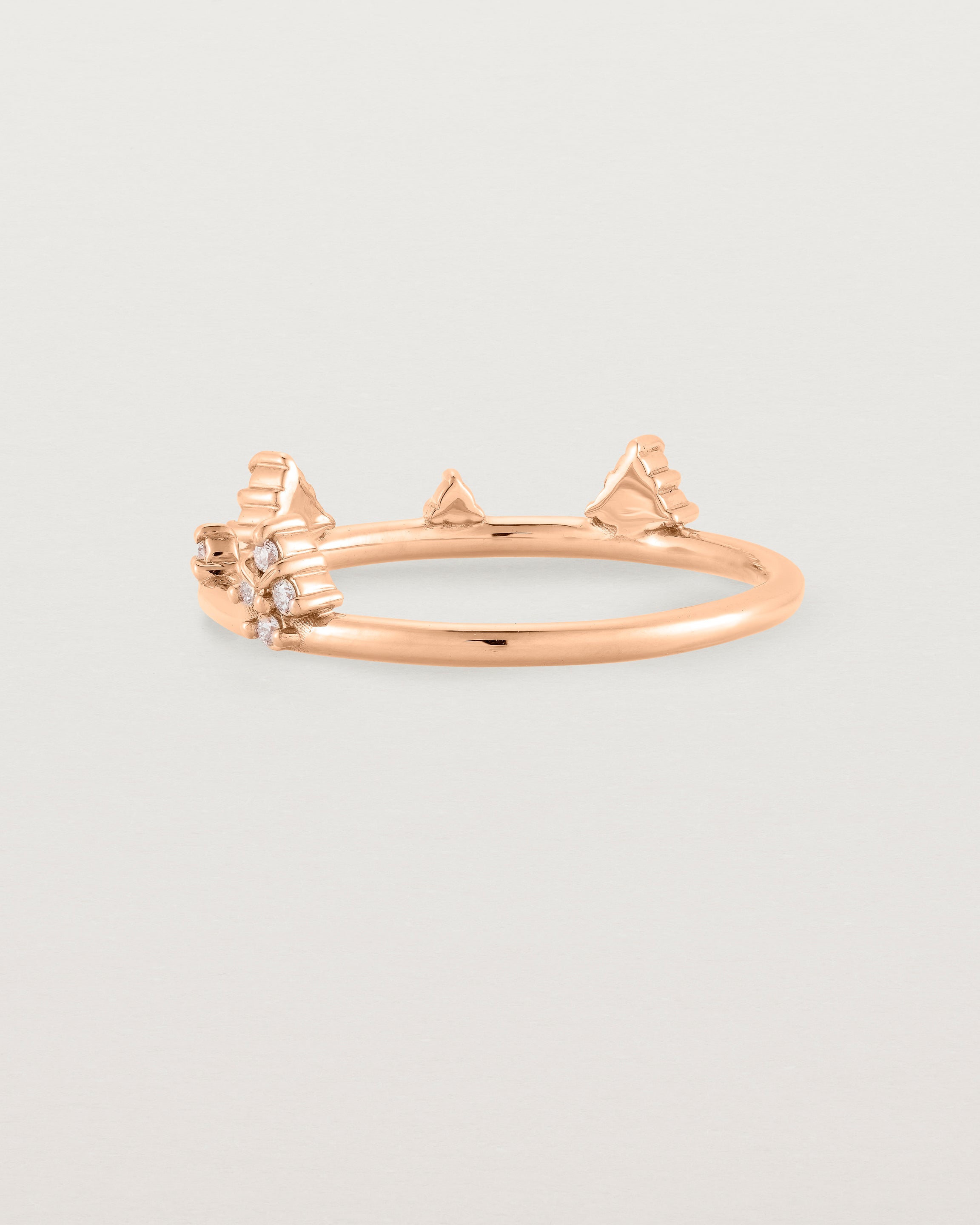 Back view of the Lily Ring | Diamonds in Rose Gold.