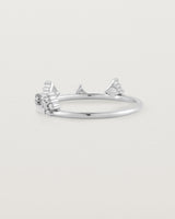 Back view of the Lily Ring | Diamonds in White Gold.