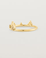 Back view of the Lily Ring | Diamonds in Yellow Gold.