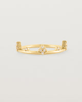 Front view of the Lily Ring | Diamonds in Yellow Gold.