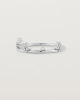 Angled view of the Lily Ring | Diamonds in White Gold.