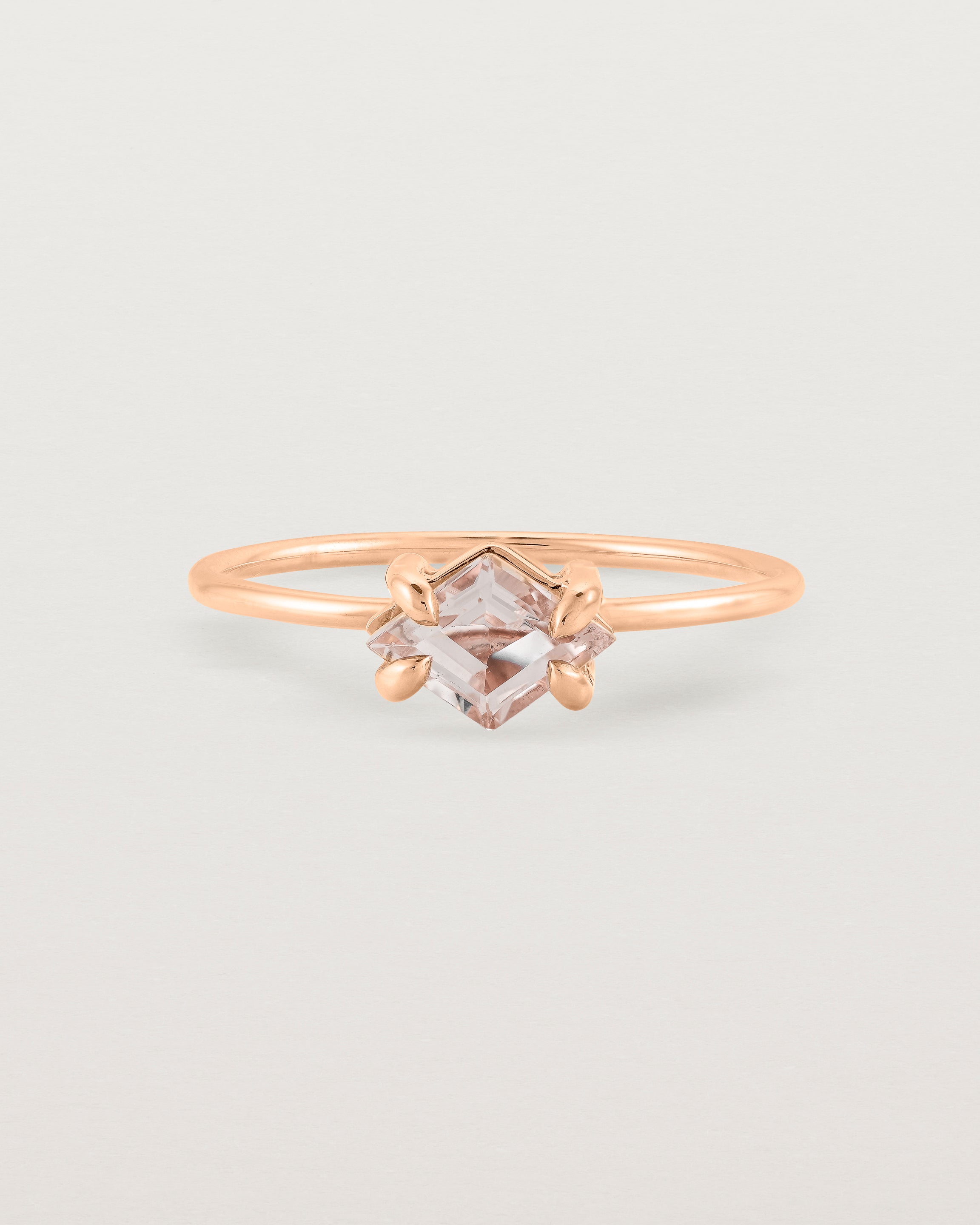 Front view of the Mai Ring | Savannah Sunstone in Rose Gold.