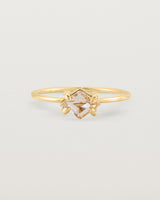 Front view of the Mai Ring | Savannah Sunstone in Yellow Gold.