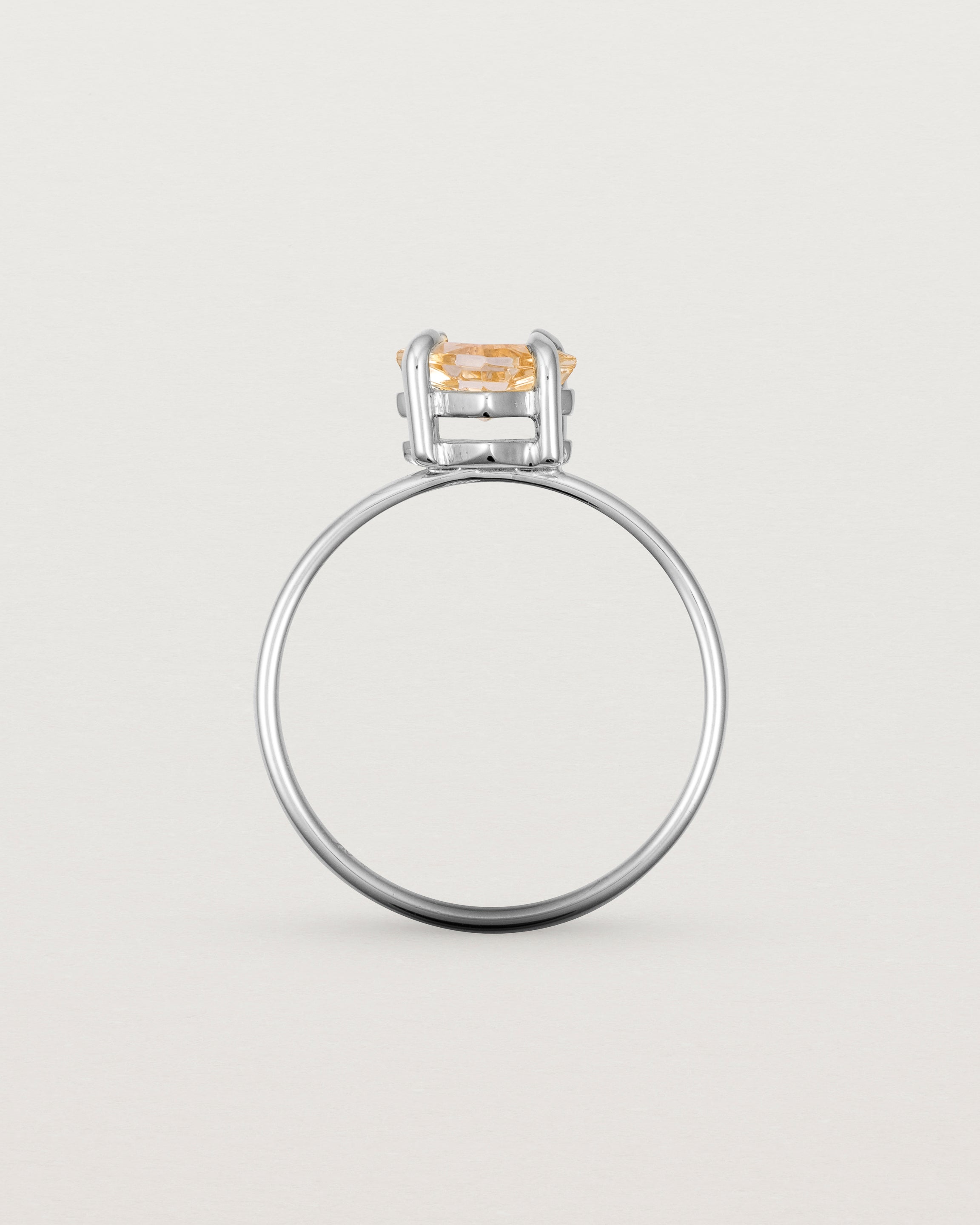 Standing view of the Mai Ring | Savannah Sunstone in Sterling Silver.