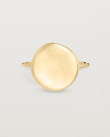 Front view of the Mana Ring in Yellow Gold.