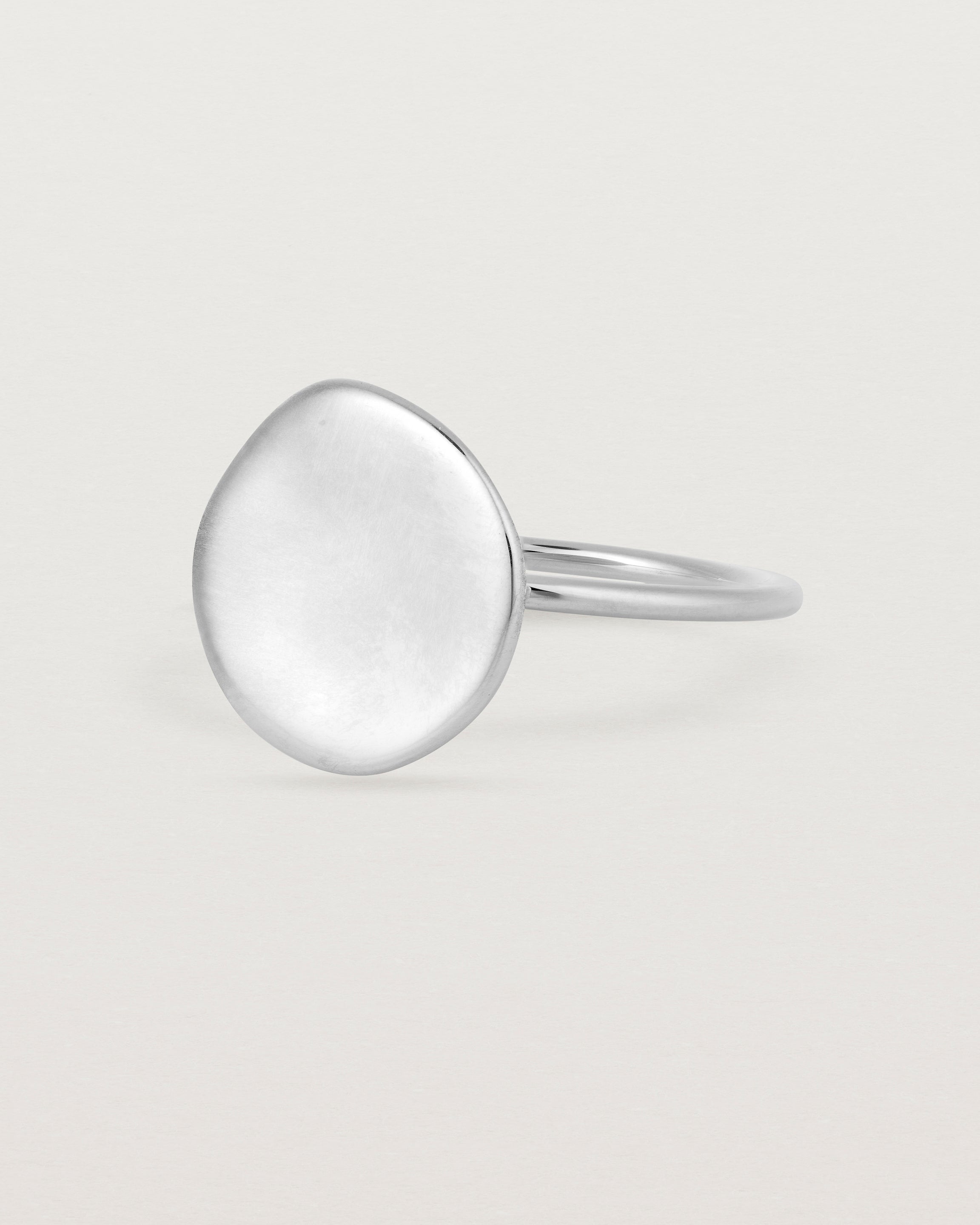 Angled view of the Mana Ring in Sterling Silver.