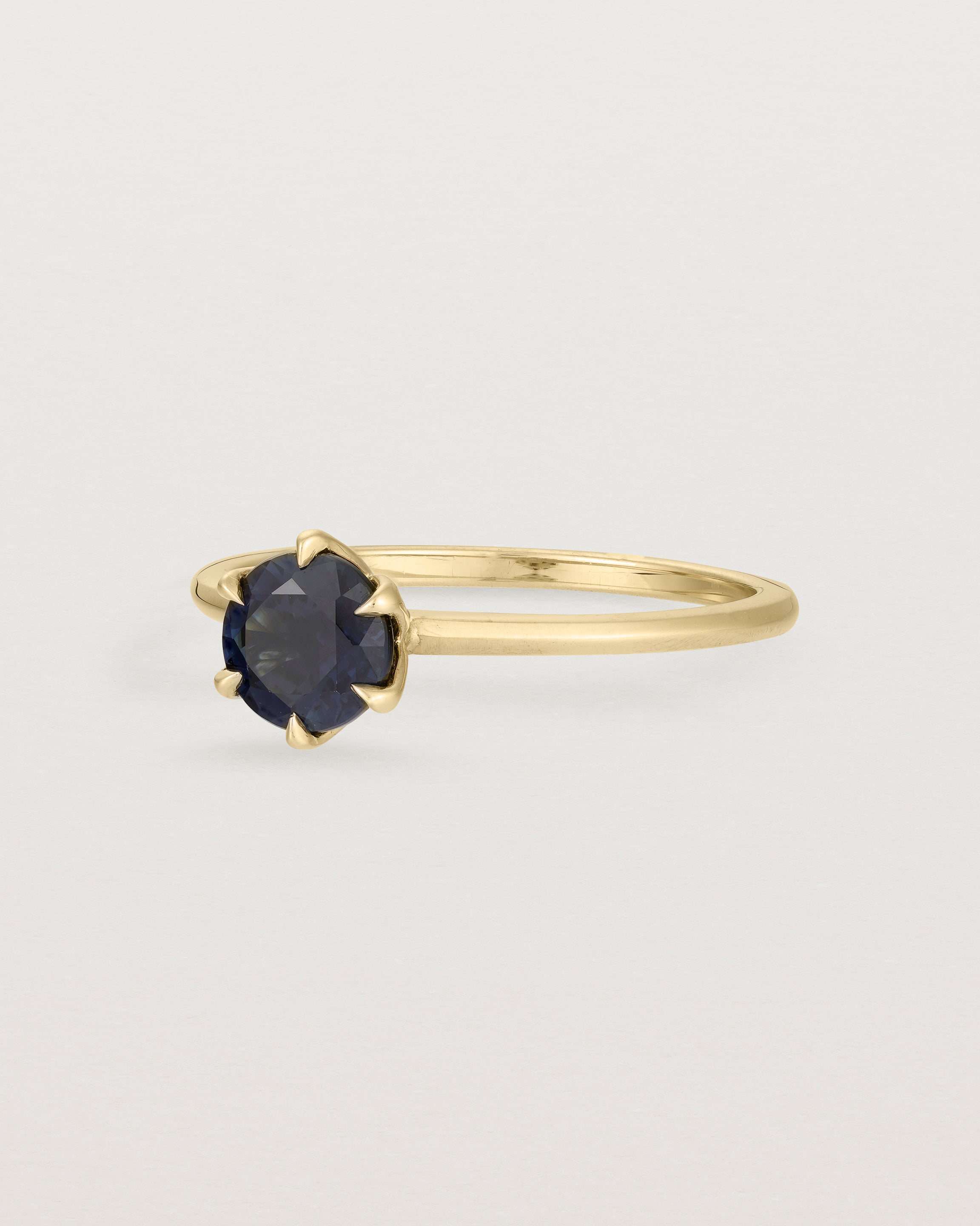 Mandala Solitaire Ring | Australian Sapphire & Diamonds | Yellow Gold ...